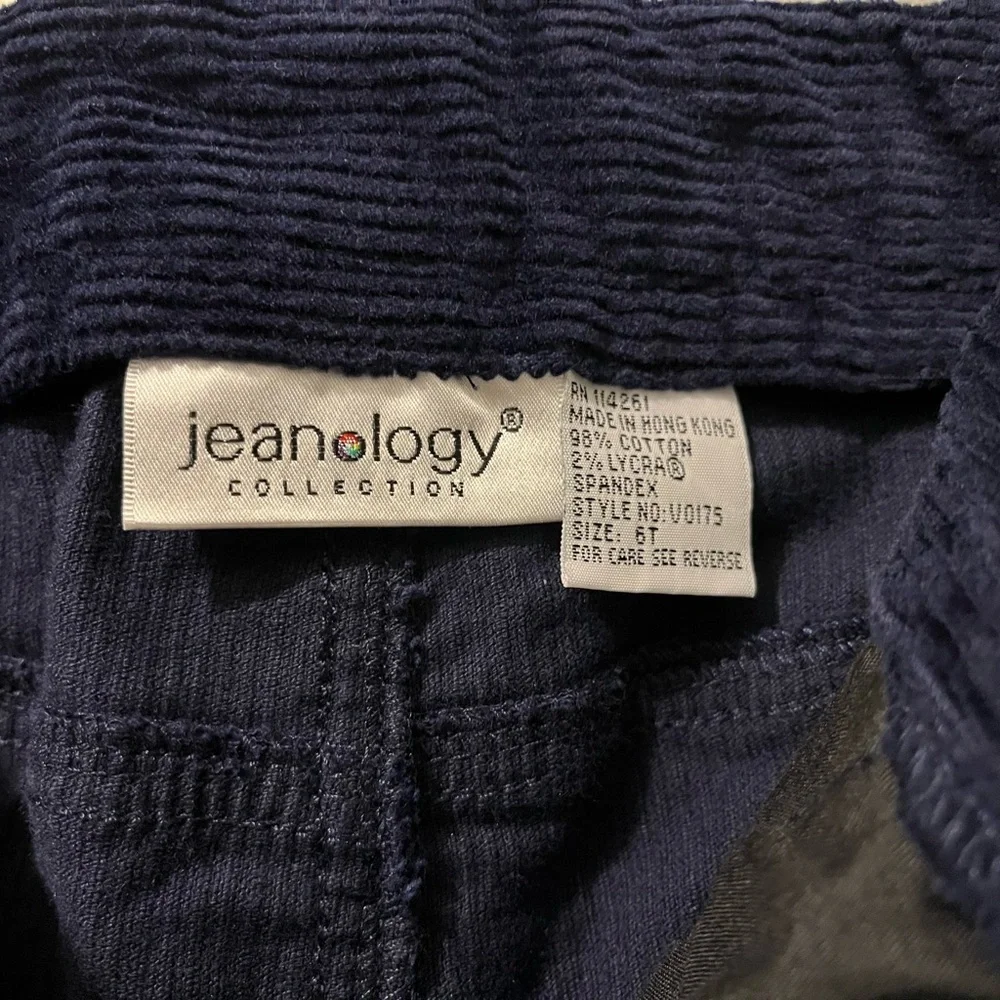Newport News Jeanology Boot Cut Corduroy Jeans in Dark Indigo Blue, Size 6 Tall - Picture 6 of 7
